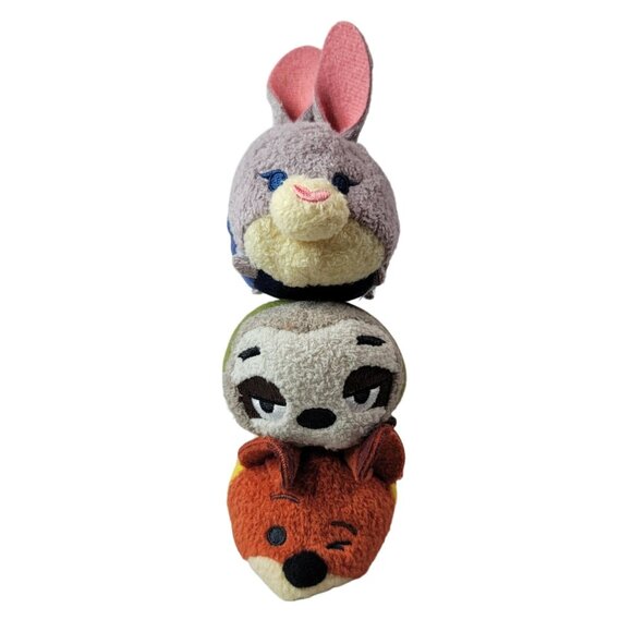 Disney Zootopia Mini Plush Lot Flash Slothmore Nike Wilde Judy Hopps Tsum Tsum - Picture 5 of 8